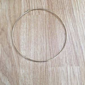 Vintage gold tone collar thin necklace